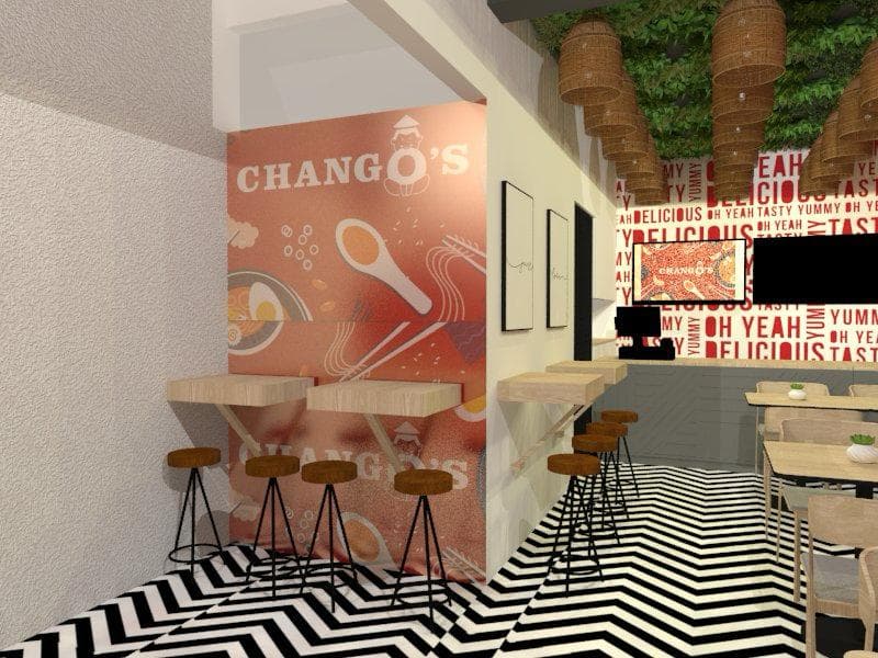 Chango's Restaurant - Interiors perspective view